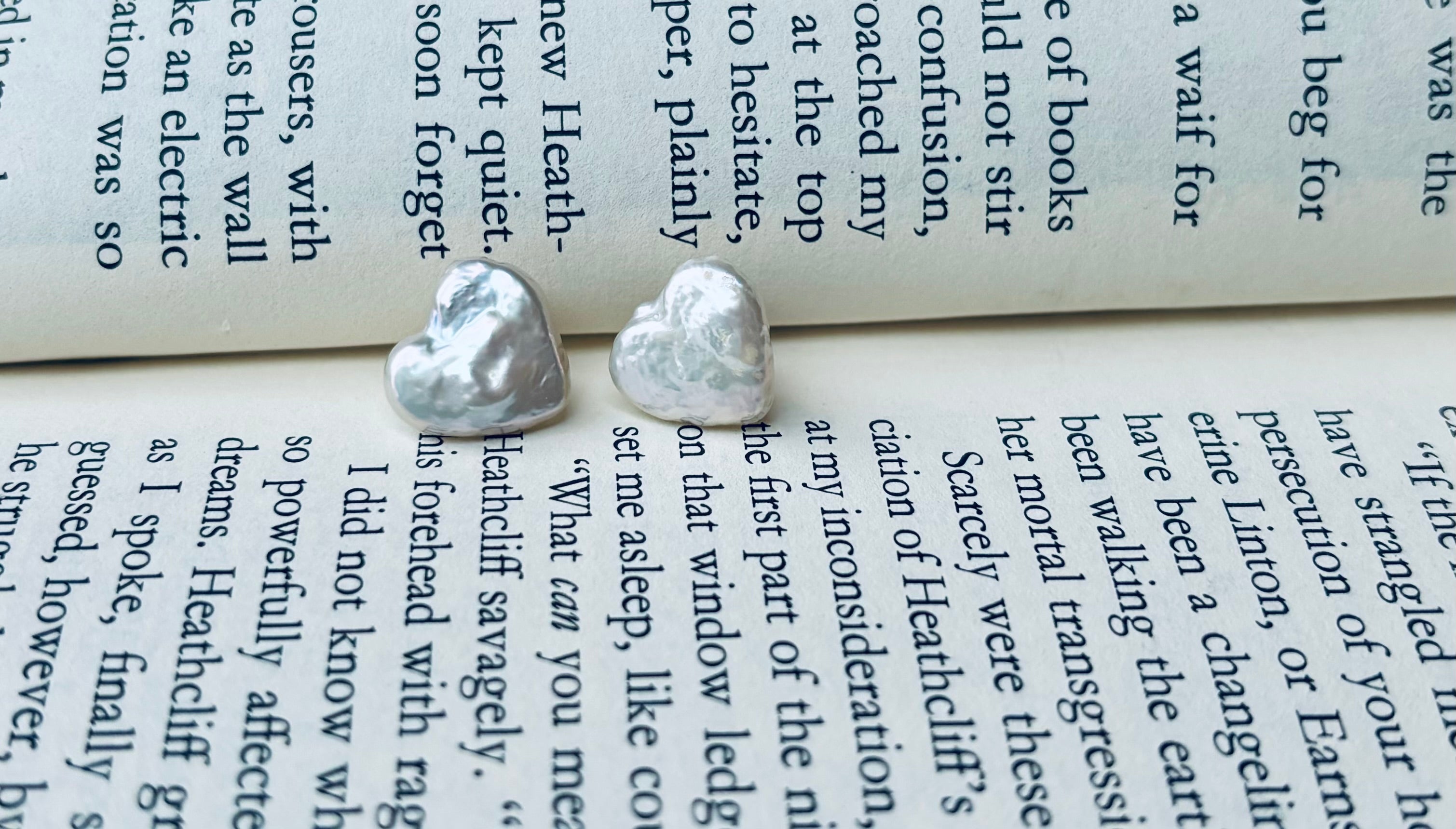 Be My Valentine Heart Coin Pearl Earrings